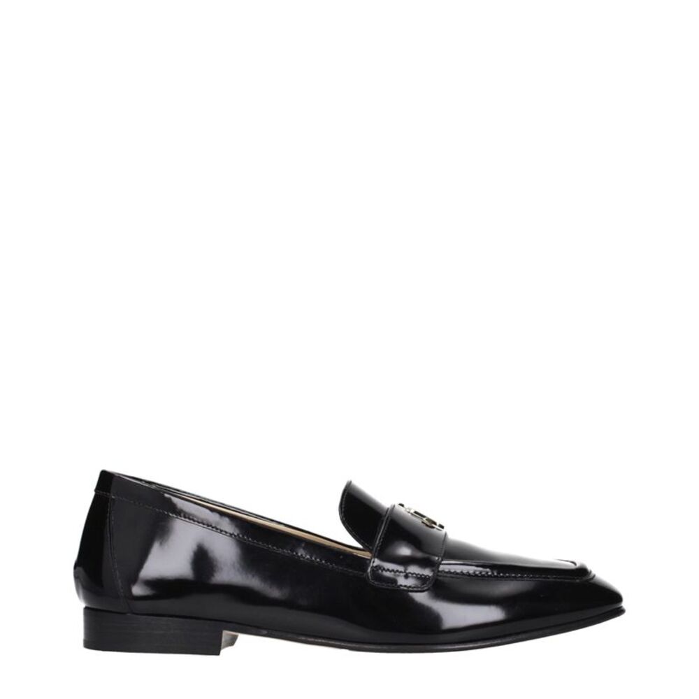 Jimmy Choo Black Leather Slip-On Women's Loafers